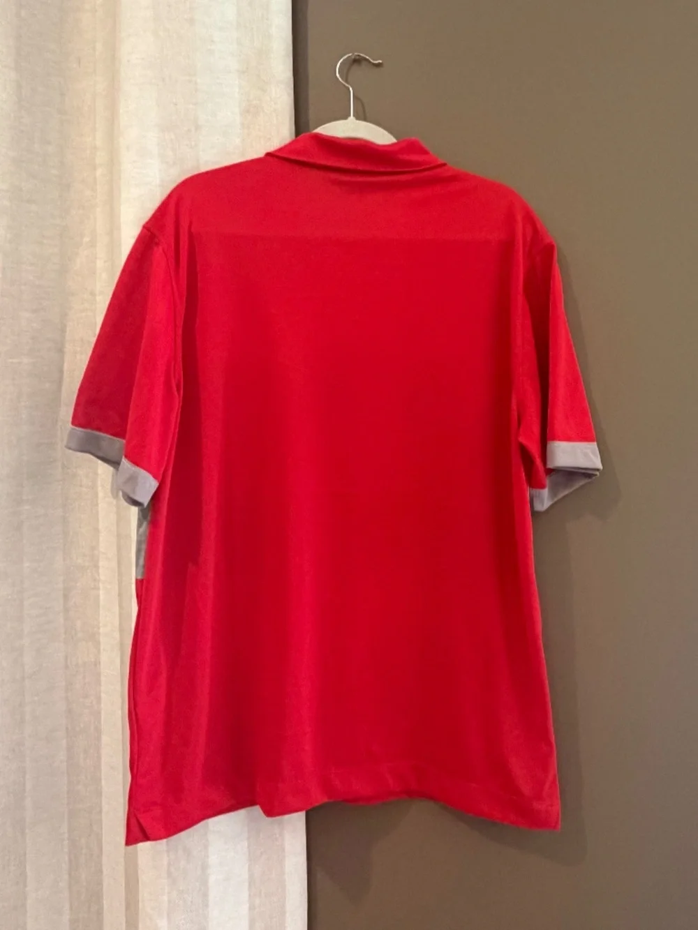 Nike Golf Tour Performance Dri-fit Men's Red Gray Polo Shirt, Size Large